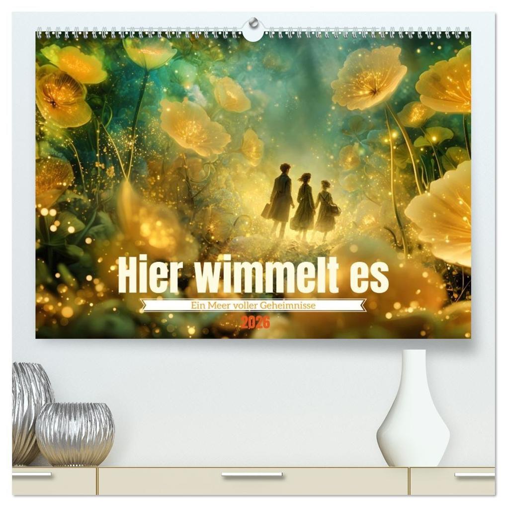 Hier wimmelt es (hochwertiger Premium Wandkalender 2026 DIN A2 quer) Kunstdruck in Hochglanz