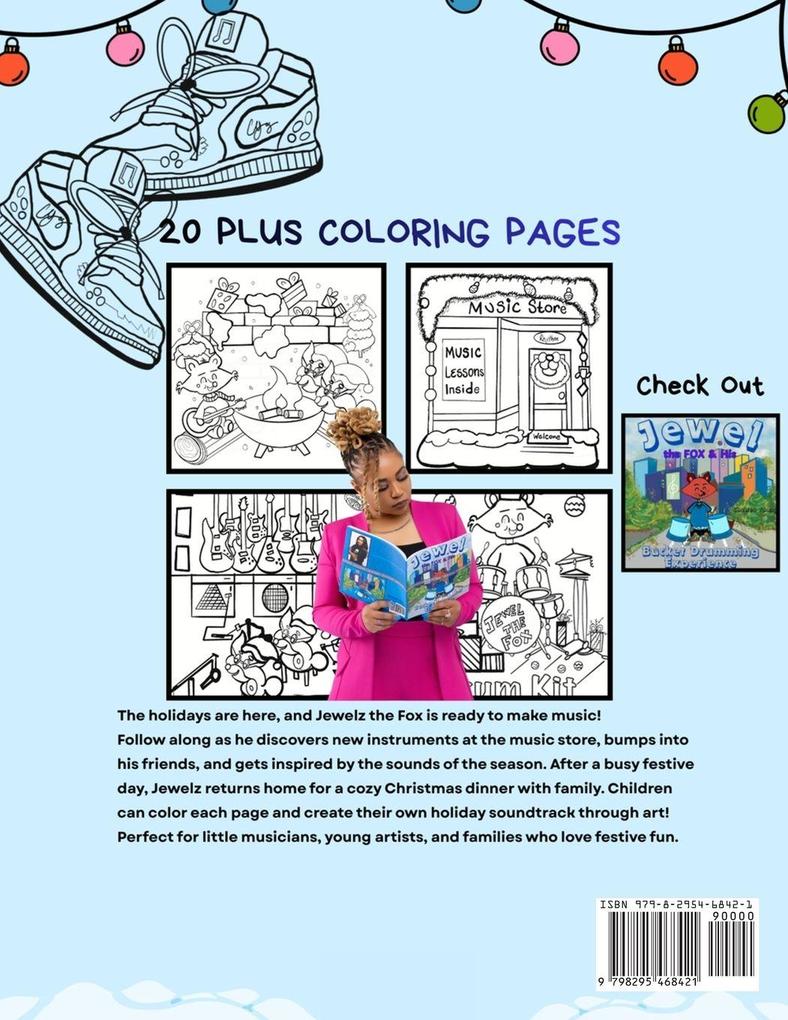 Jewel the Fox Christmas Coloring Book