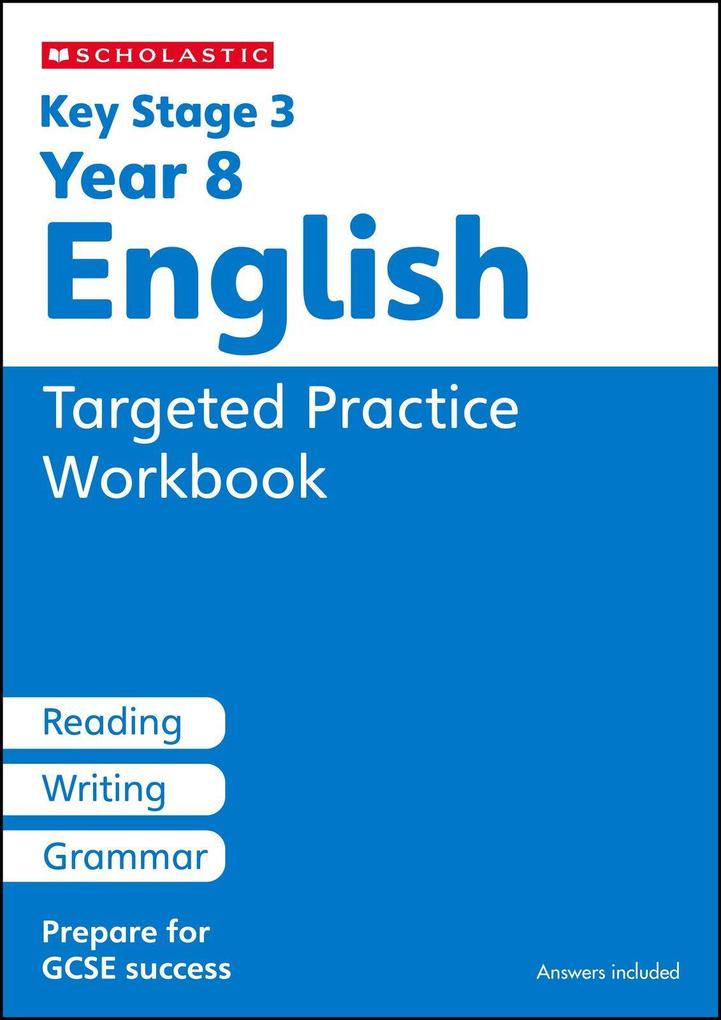 KS3 Year 8 English Targeted Practice Workbook with answers.