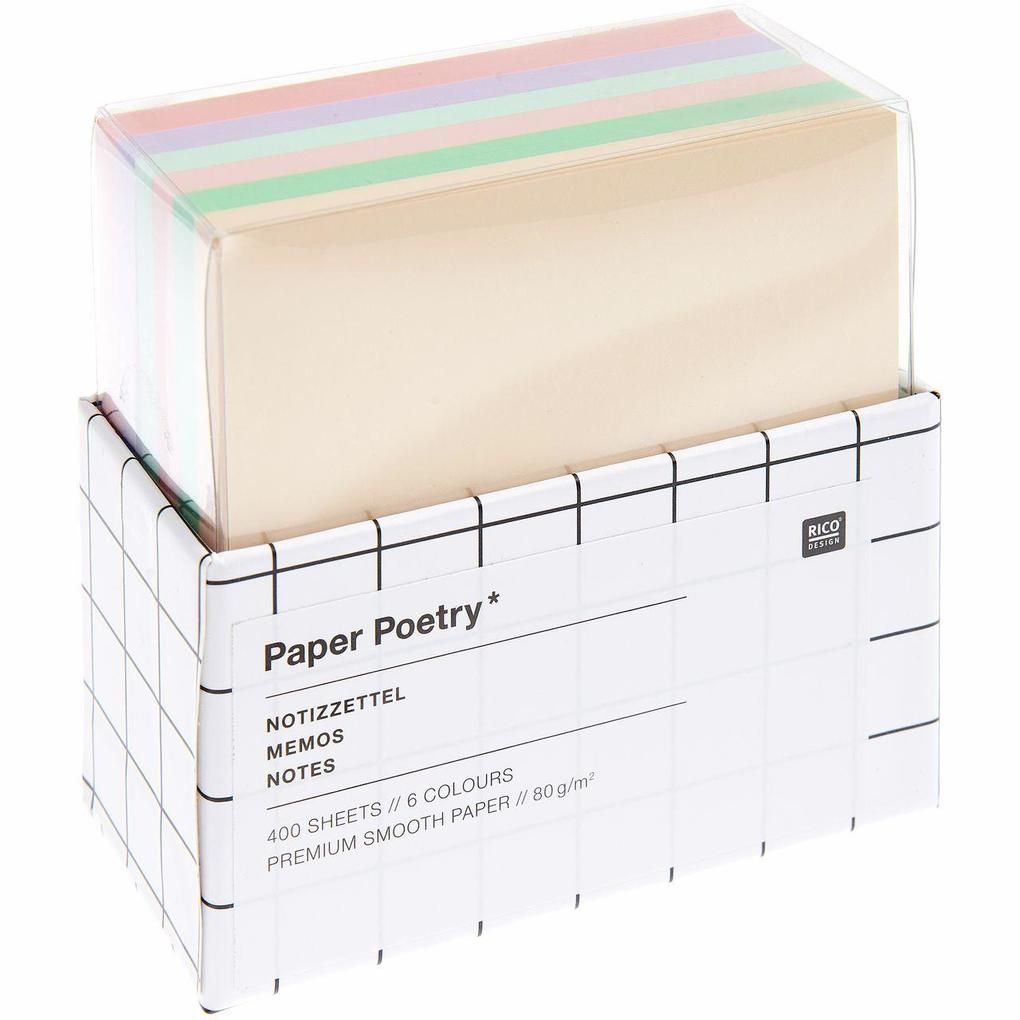Notizzettel-Box Pastell FSC MIX 400 Blatt 9x9 cm