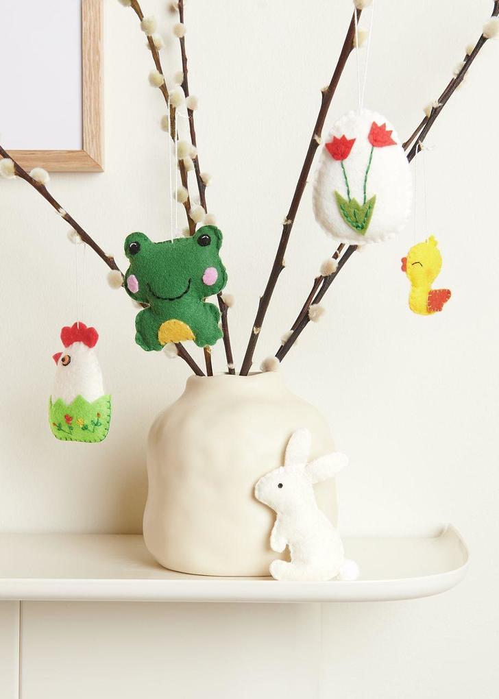 Aufhänger Filz-Osterfiguren 2D 5 Stk
