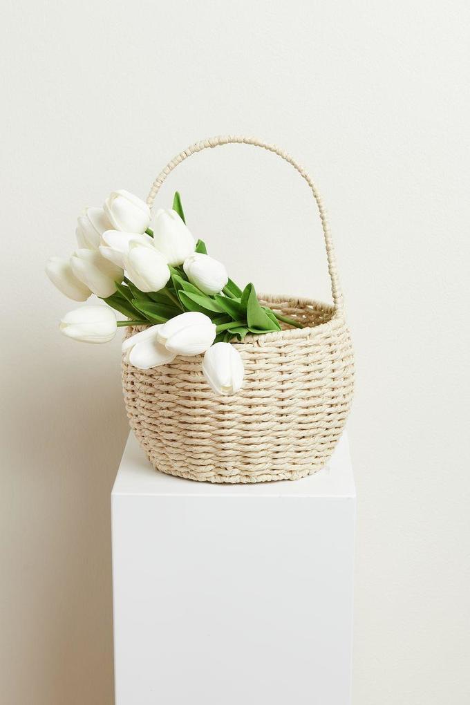 Korb rund mit Henkel Natur 28 x Ø 18cm