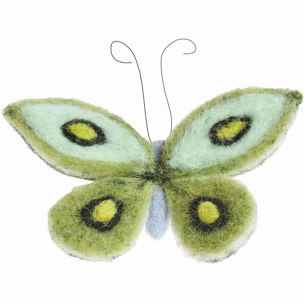 Aufhänger Filz-Schmetterling hellblau 10 x 105 x 7cm