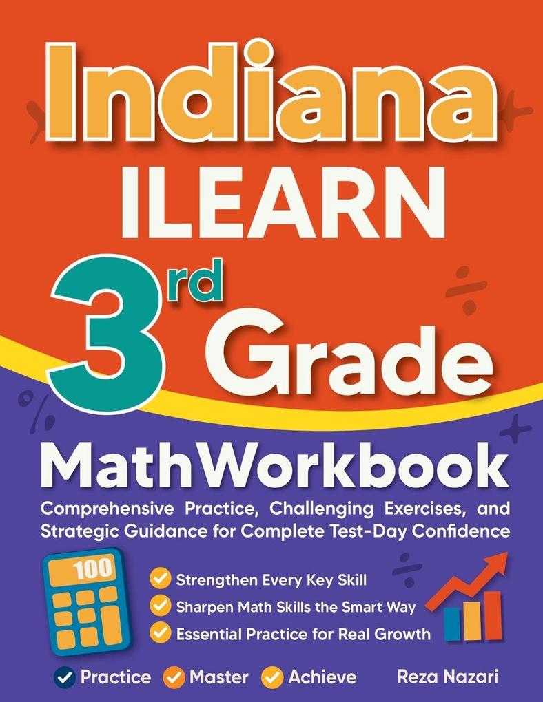 Indiana ILEARN 3rd Grade Math Workbook