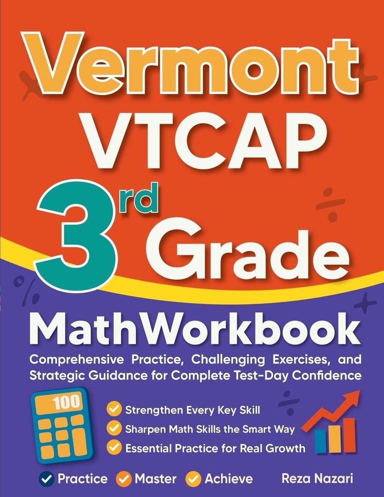 Vermont VTCAP 3rd Grade Math Workbook