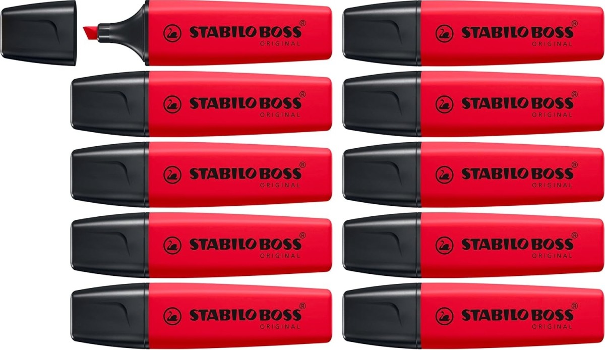 STABILO BOSS ORIGINAL REALRED 10er Set - rot
