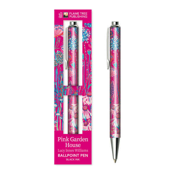 Premium Kugelschreiber: Lucy Innes Williams Pinkfarbenes Gartenhaus
