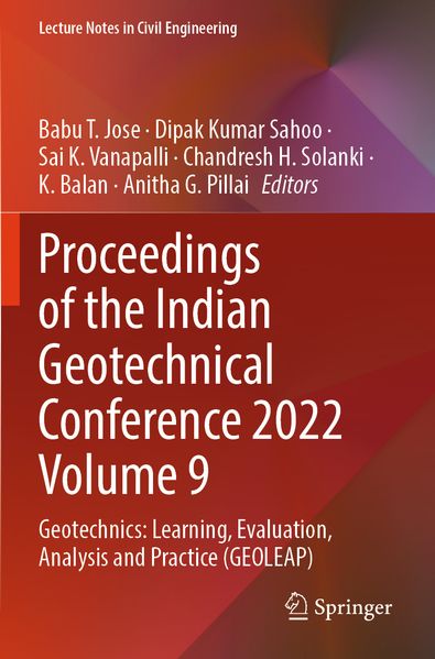 Proceedings of the Indian Geotechnical Conference 2022 Volume 9