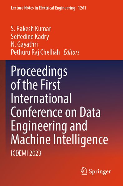 Proceedings of the First International Conference on Data Engineering and Machine Intelligence