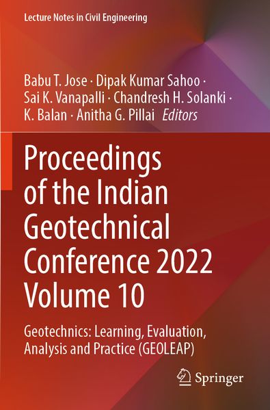 Proceedings of the Indian Geotechnical Conference 2022 Volume 10