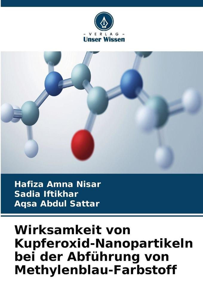 Wirksamkeit von Kupferoxid-Nanopartikeln bei der Abführung von Methylenblau-Farbstoff