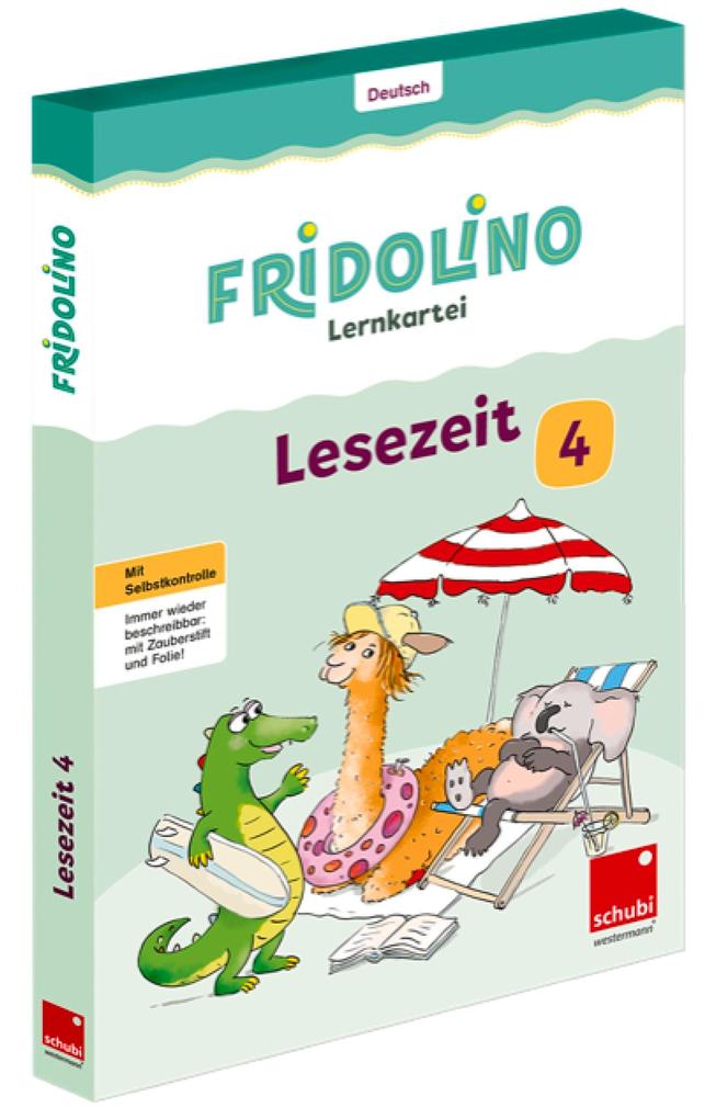 Fridolino-Lernkartei. Lesezeit 4 Übungskarten für das 4. Schuljahr