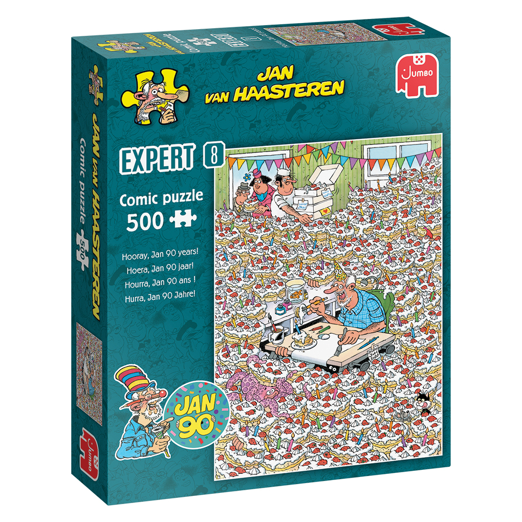 Jumbo Spiele - Jan van Haasteren Expert 8 - Hurra Jan 90 Jahre! 500 Teile
