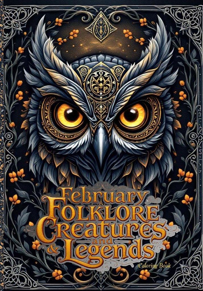 February Folklore Creatures and Legends Coloring Book