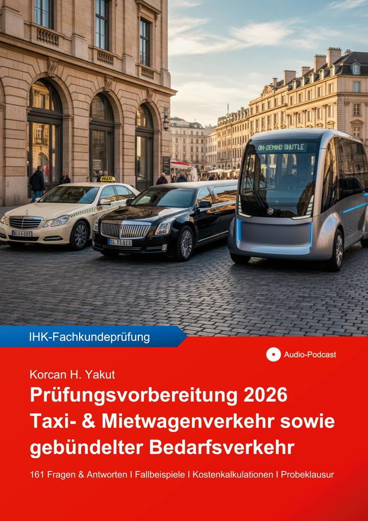Prüfungsvorbereitung 2026 für Taxi- & Mietwagenverkehr sowie gebündelter Bedarfsverkehr