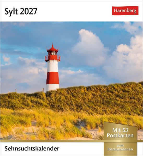 Sylt Sehnsuchtskalender 2027 - Wochenkalender mit 53 Postkarten