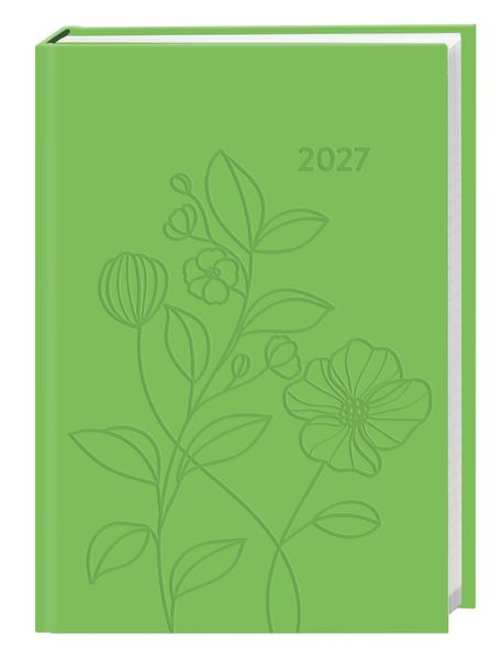 Kalenderbuch A7 grün 2027