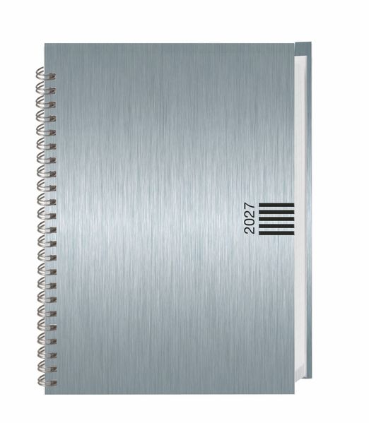 Wochen-Cheftimer A5 Alu silber 2027