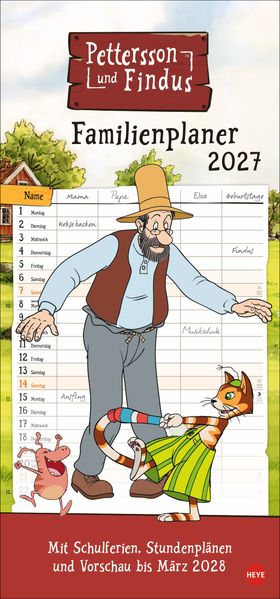 Pettersson und Findus Familienplaner 2027