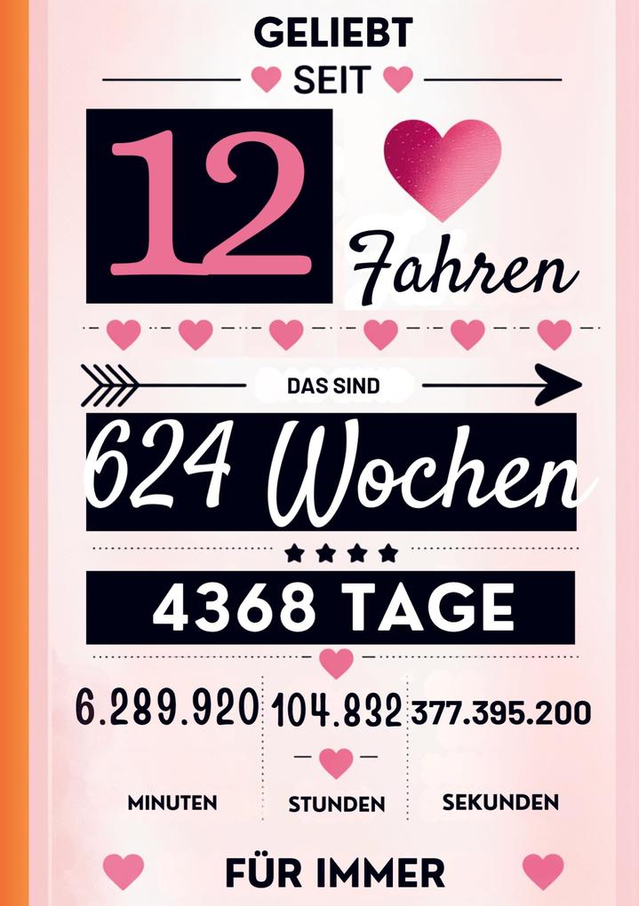 Notizbuch für Mädchen 12 Jahre- Geburtstagsgeschenk für 12 jährige Mädchen