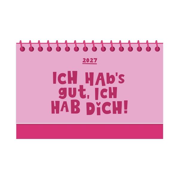 Mini-Kalender Colour Up 2027 Ich habs gut ich hab dich