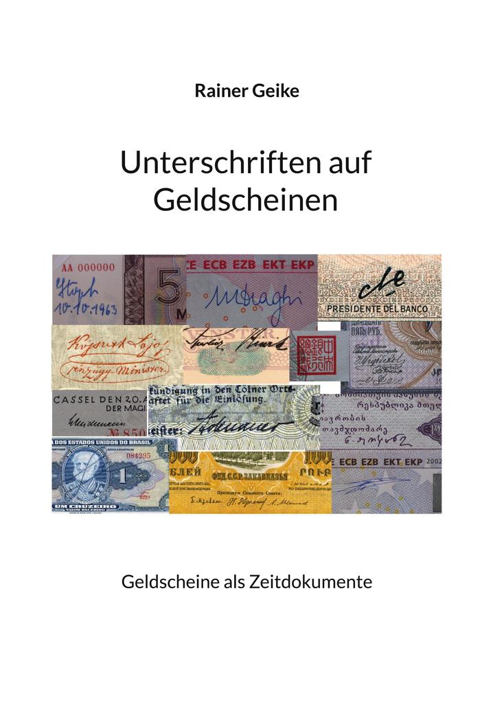 Unterschriften auf Geldscheinen
