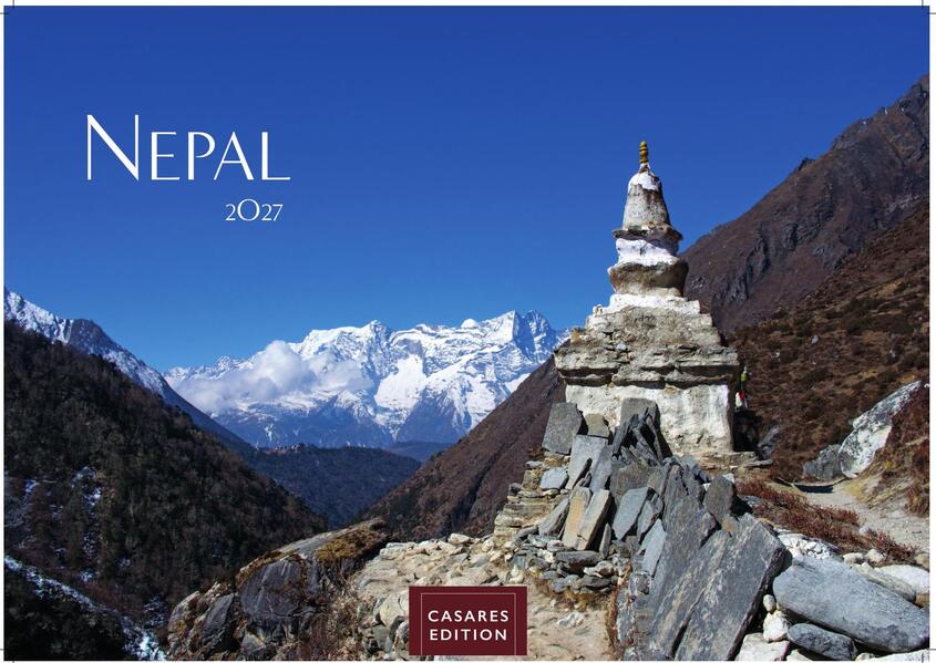 Nepal Kalender 2027 - Wandkalender | Fotokalender Asien 35x50cm Grosses Format - Atemberaubende Fotos der Himalaya-Gipfel Tempel und heiligen Stätten Nepals