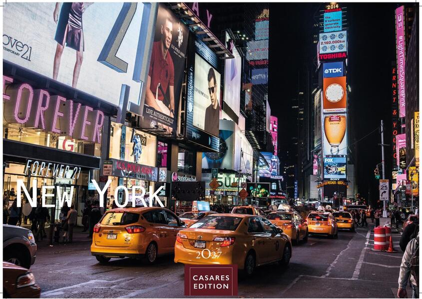 New York Kalender 2027 - Wandkalender | Fotokalender Nordamerika 35x50cm - Skylines Streetlife & City-Lights der Metropole als stilvolle Deko für Büro oder Zuhause