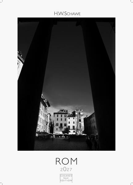 Rom schwarz-weiss Kalender 2027 - Wandkalender | Fotokalender Italien 59x42cm Grosses Format - . mit Historischen Motiven - Perfekt für Kunst Architektur & Rom-Liebhaber