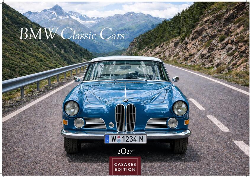 BMW Classic Cars Kalender 2027 - Wandkalender | Fotokalender Oldtimer 35x50cm BMW Odltimer - Hochwertiger Oldtimer Kalender.
