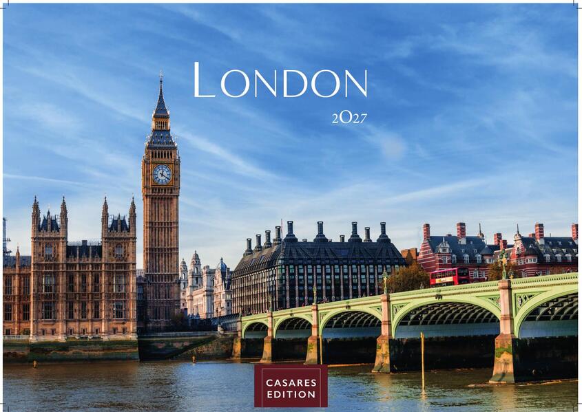 London Kalender 2027 - Wandkalender | Fotokalender England 35x50cm Grosses Format - Hochwertiger . mit Ansichten von Londons ikonischen Sehenswürdigkeiten