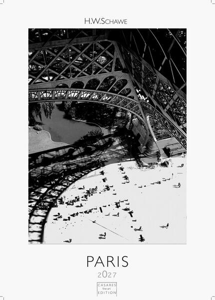 Paris schwarz-weiss Kalender 2027 - Wandkalender | Fotokalender Frankreich 59x42cm Grosses Format - Stilvoller Paris Schwarz-Weiß - Ideal für Kunst- und Reisefreunde