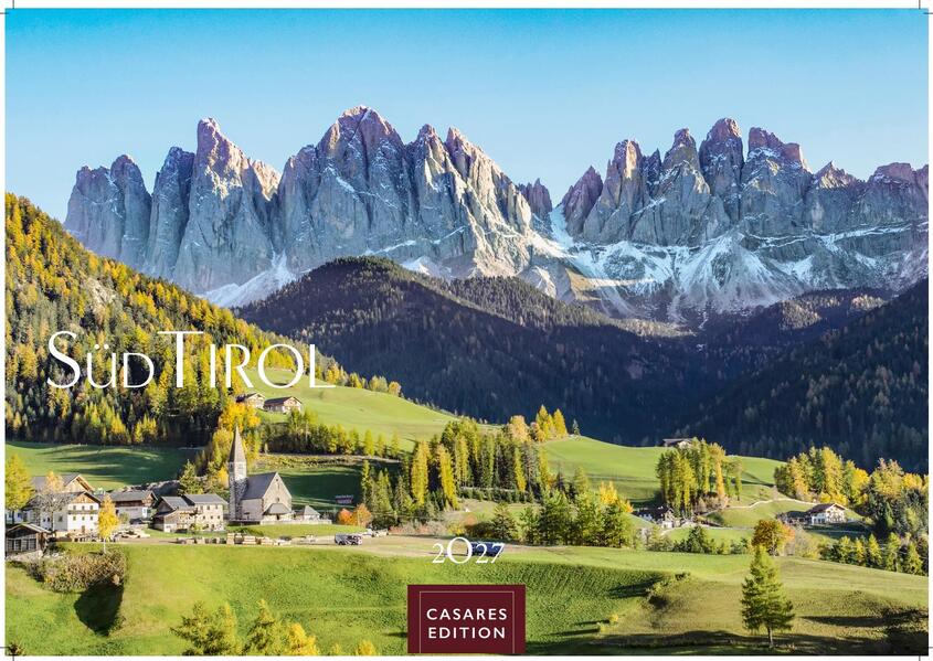 Südtirol Kalender 2027 - Wandkalender | Fotokalender Italien 24x35cm - 12 eindrucksvolle Fotografien aus Südtirol