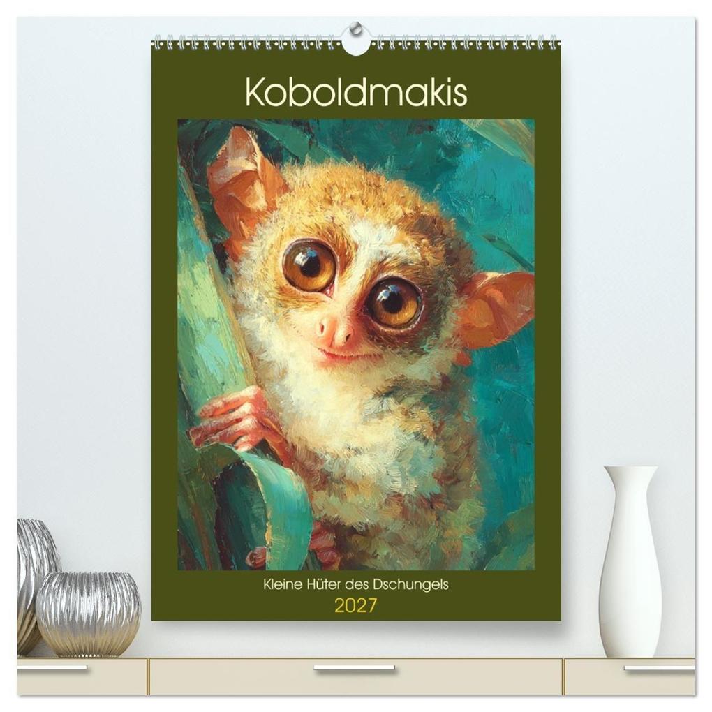 Koboldmakis. Kleine Hüter des Dschungels (hochwertiger Premium Wandkalender 2027 DIN A2 hoch) Kunstdruck in Hochglanz