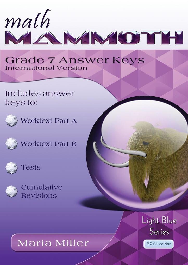 Math Mammoth Grade 7 Answer Keys International Version