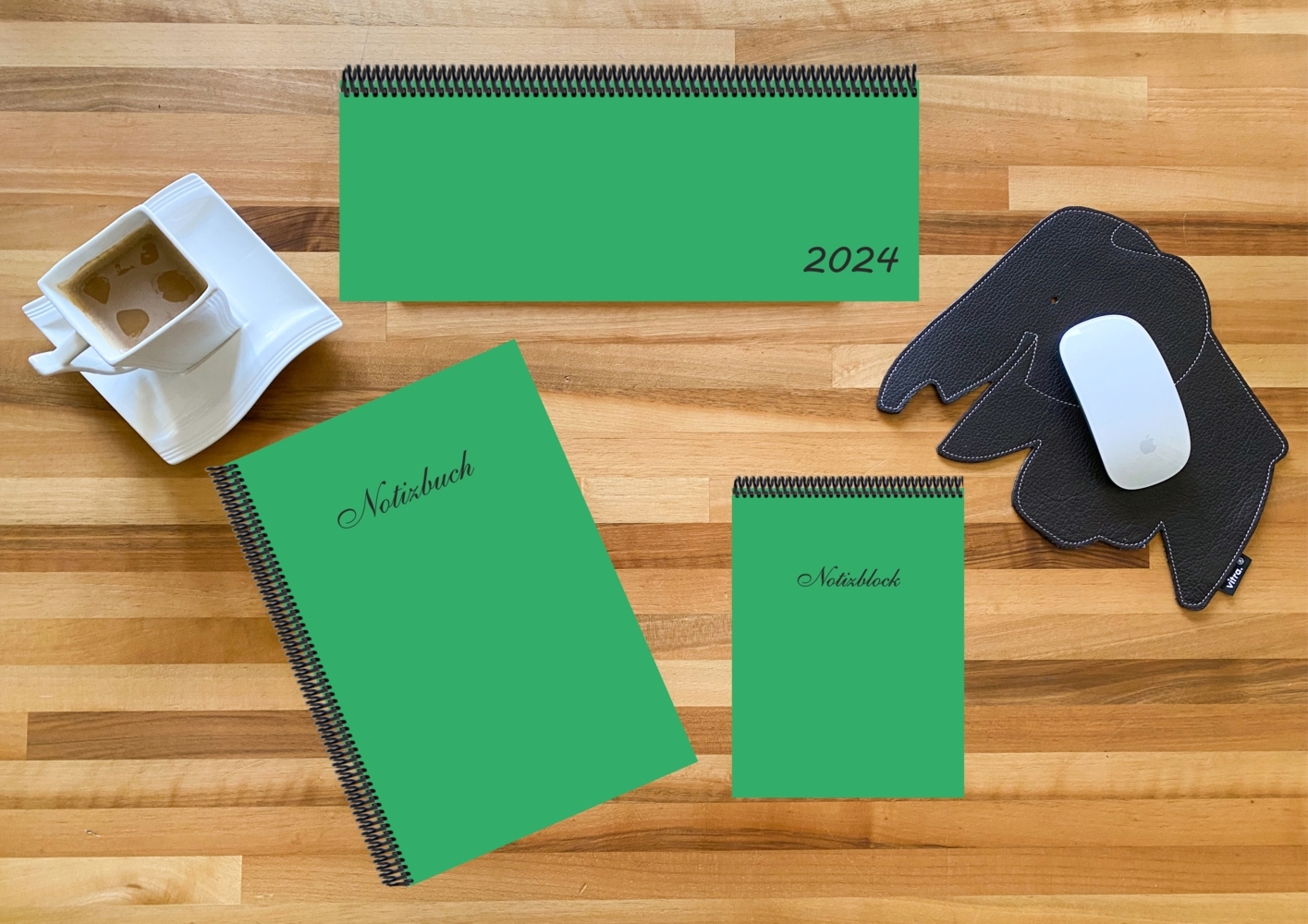 Schreibtisch-Set m. 1 Kalender m. 1 Beilage m. 1 Beilage 3 Teile