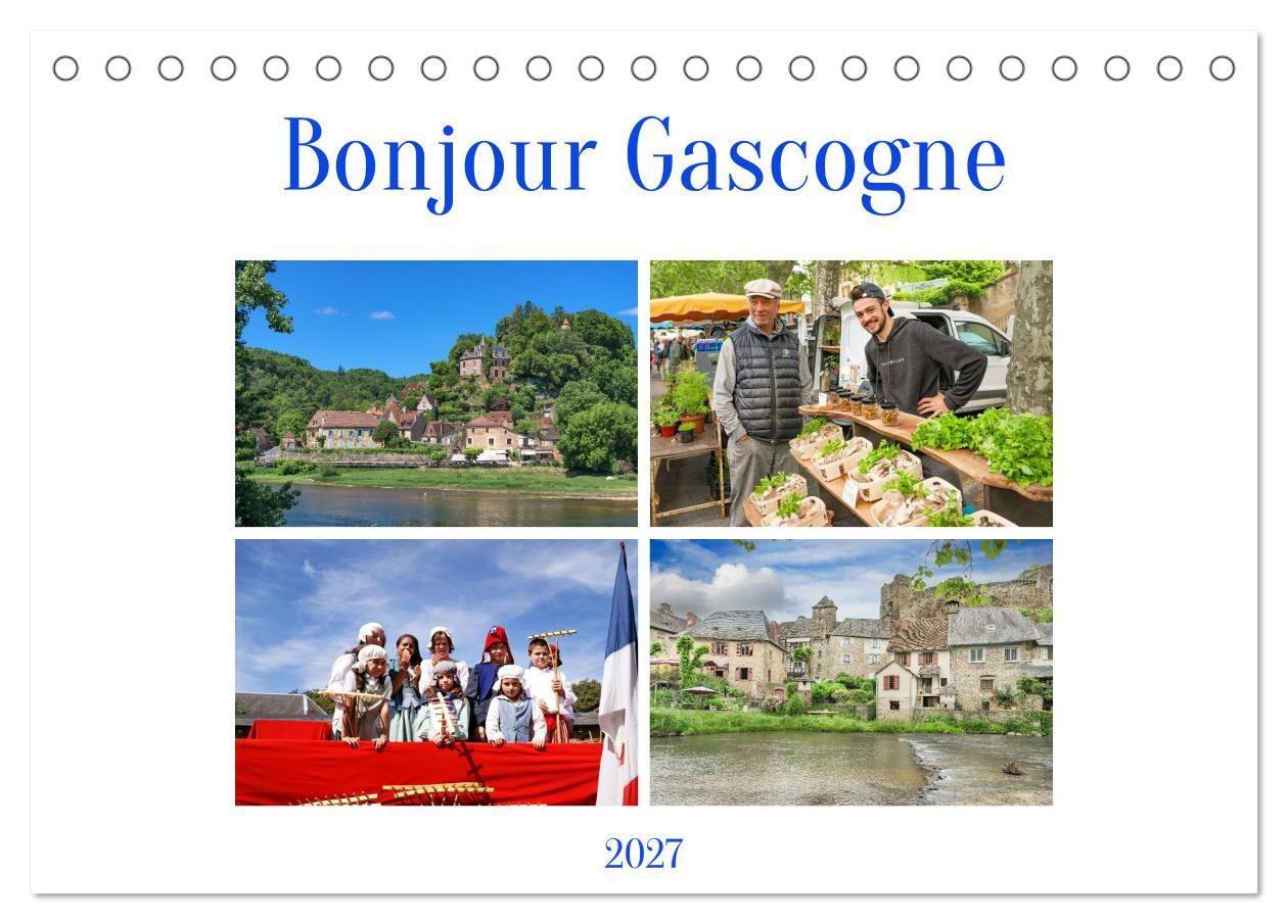 Bonjour Gascogne (Tischkalender 2027 DIN A5 quer) CALVENDO Monatskalender