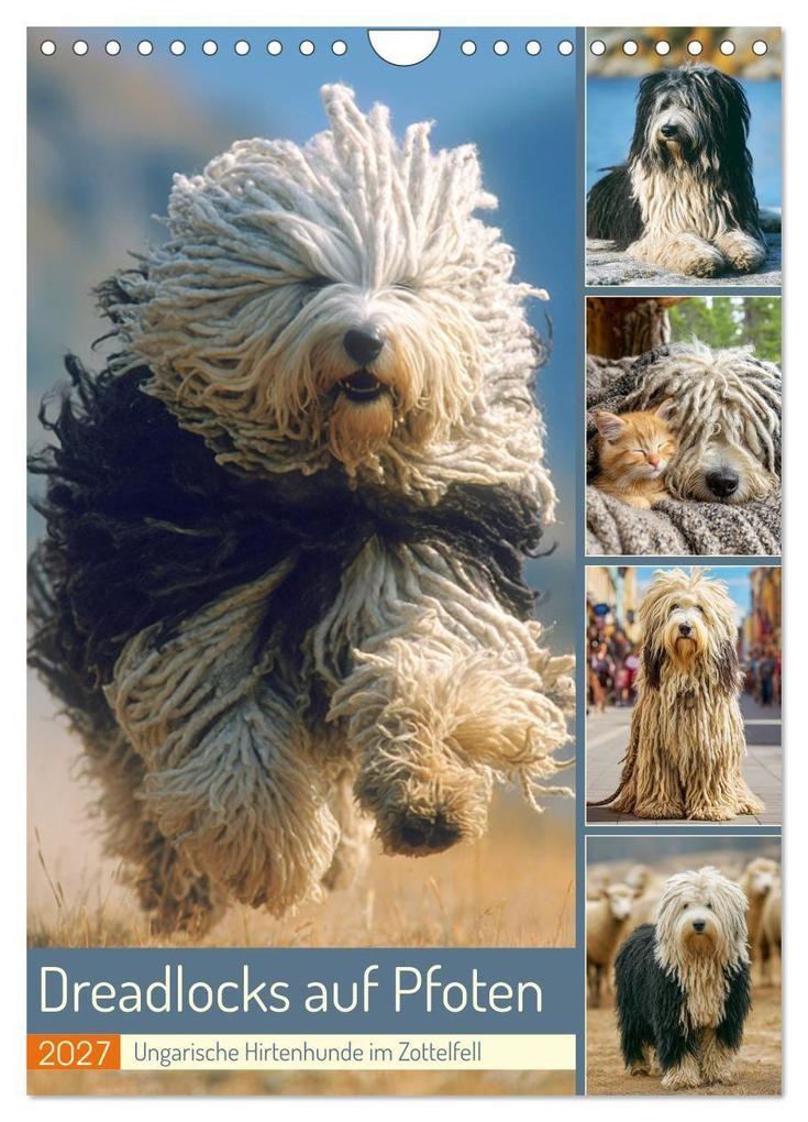 Dreadlocks auf Pfoten. Ungarische Hirtenhunde im Zottelfell (Wandkalender 2027 DIN A4 hoch) CALVENDO Monatskalender
