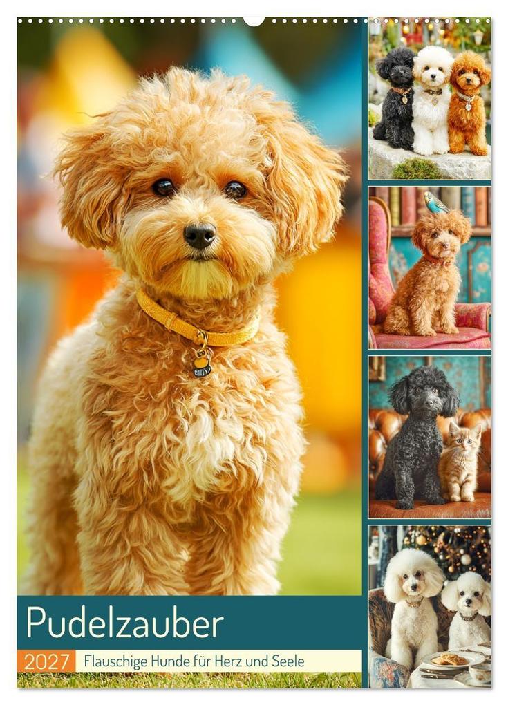 Pudelzauber. Flauschige Hunde für Herz und Seele (Wandkalender 2027 DIN A2 hoch) CALVENDO Monatskalender