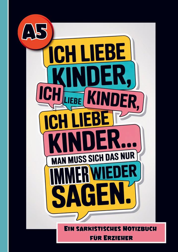Fluch Buch Erzieher- Lustiges Geschenk für Kita Personal mit sarkastischen Sprüchen. Notizbuch Erzieher.