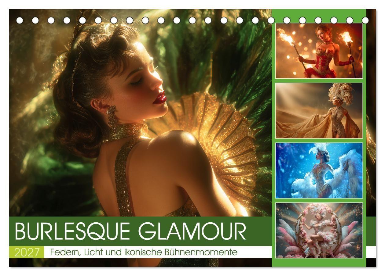 Burlesque Glamour (Tischkalender 2027 DIN A5 quer) CALVENDO Monatskalender