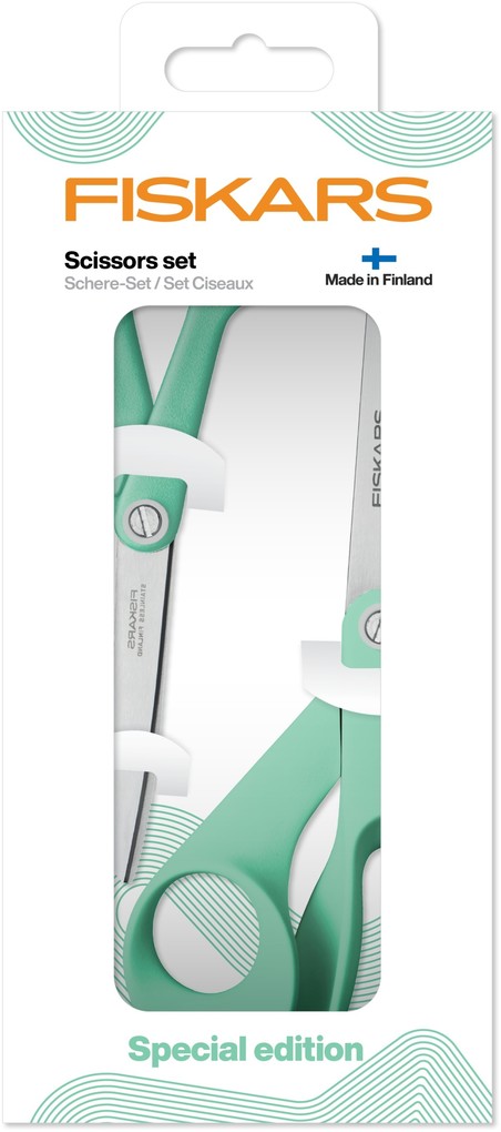 Fiskars Universalschere Inspiration Scherenset 21 cm + 17 cm 2er Set
