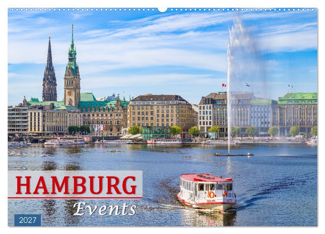 Hamburg Events (Wandkalender 2027 DIN A2 quer) CALVENDO Monatskalender