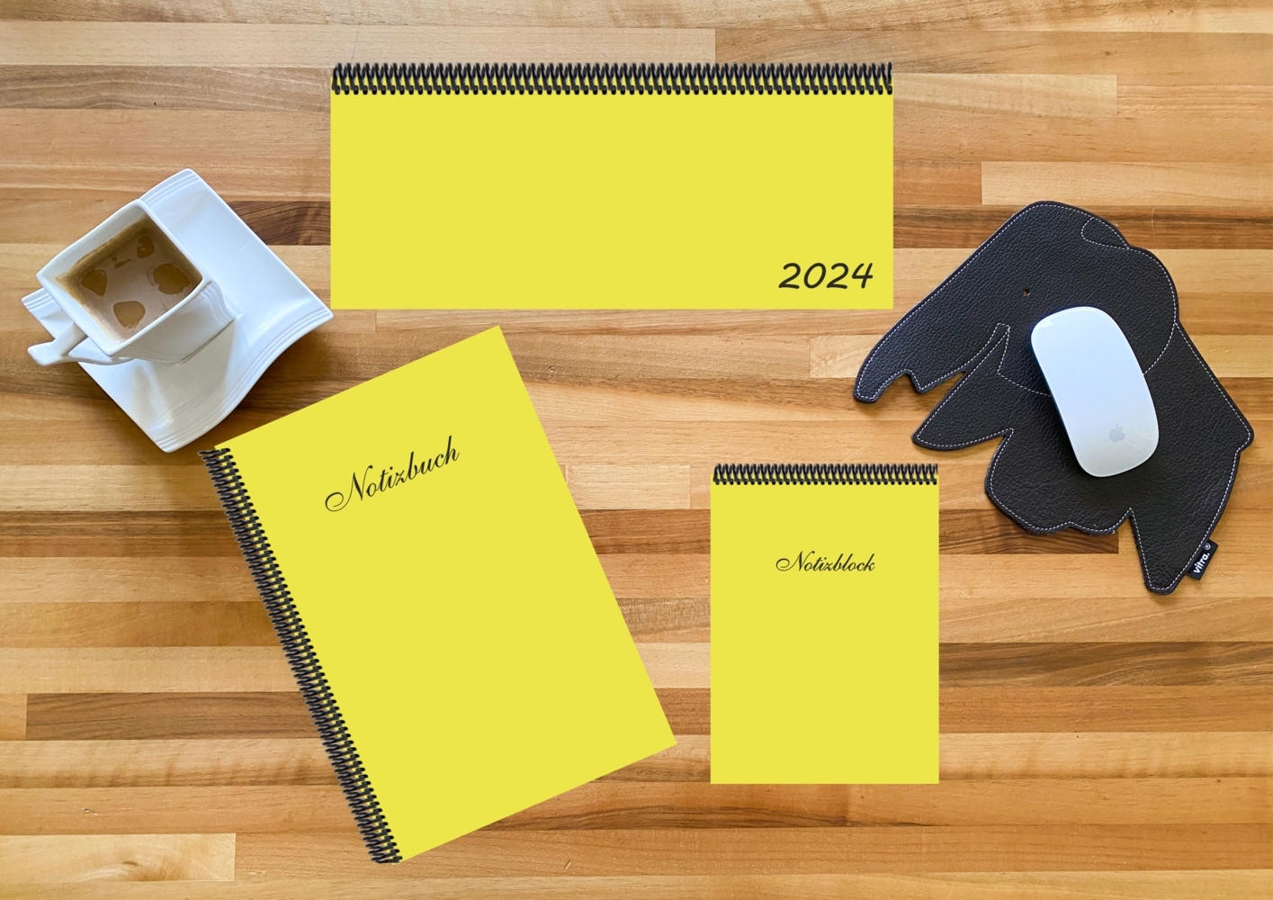 Schreibtisch-Set m. 1 Kalender m. 1 Beilage m. 1 Beilage 3 Teile