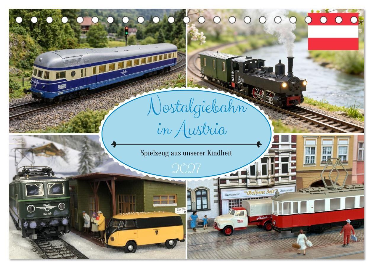 Nostalgiebahn in Austria (Tischkalender 2027 DIN A5 quer) CALVENDO Monatskalender