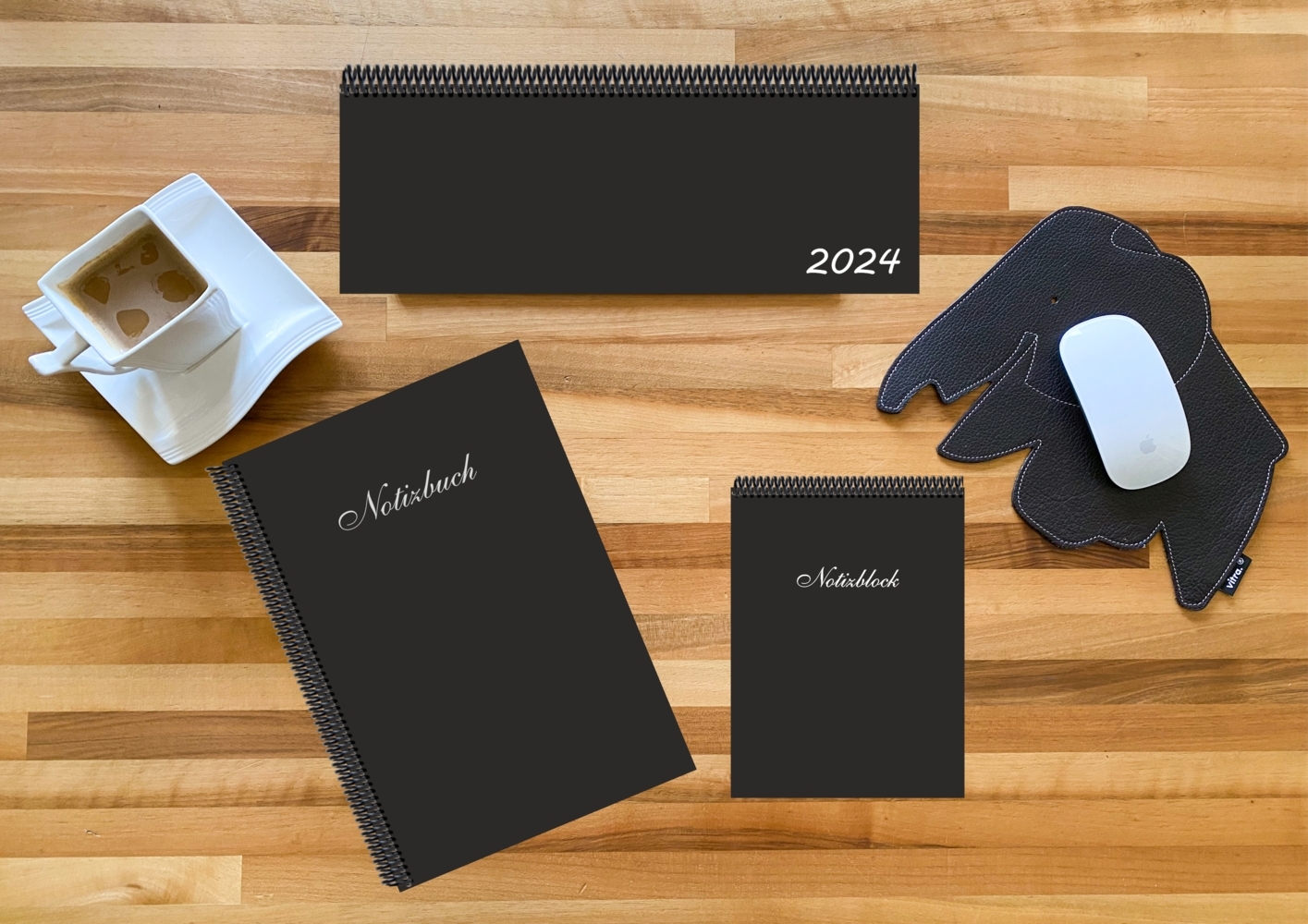 Schreibtisch-Set m. 1 Kalender m. 1 Beilage m. 1 Beilage 3 Teile