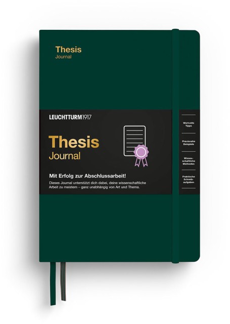 Thesis Journal Medium (A5) Hardcover Forest Green Deutsch