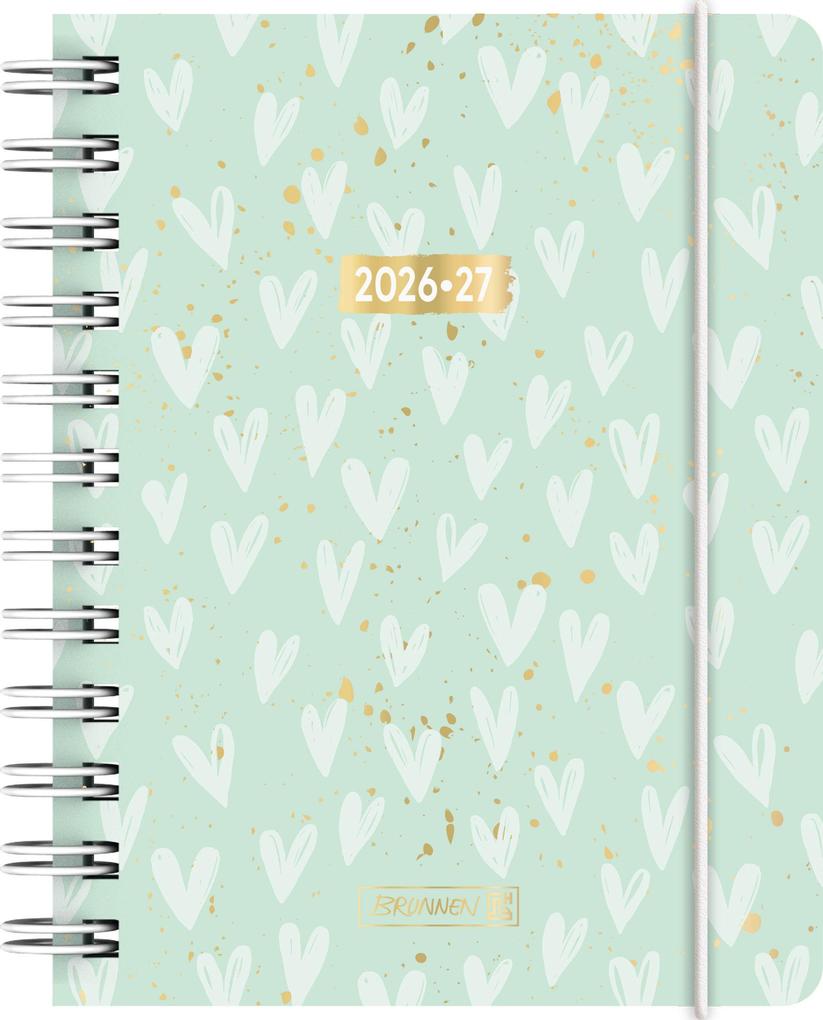 Schülerkalender 2026/2027 'Hearts' | A6 Kunststoff