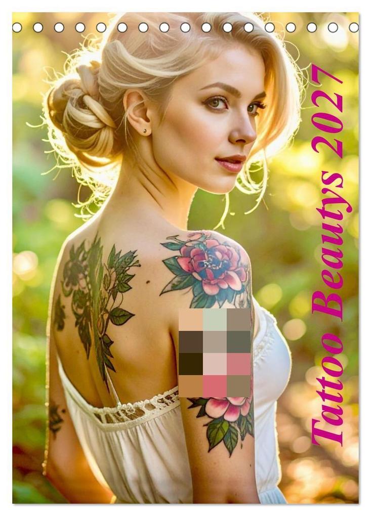 Tattoo Beautys (Tischkalender 2027 DIN A5 hoch) CALVENDO Monatskalender