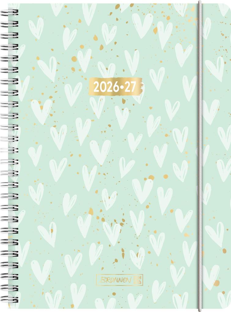 Schülerkalender 2026/2027 'Hearts' | A5 Kunststoff